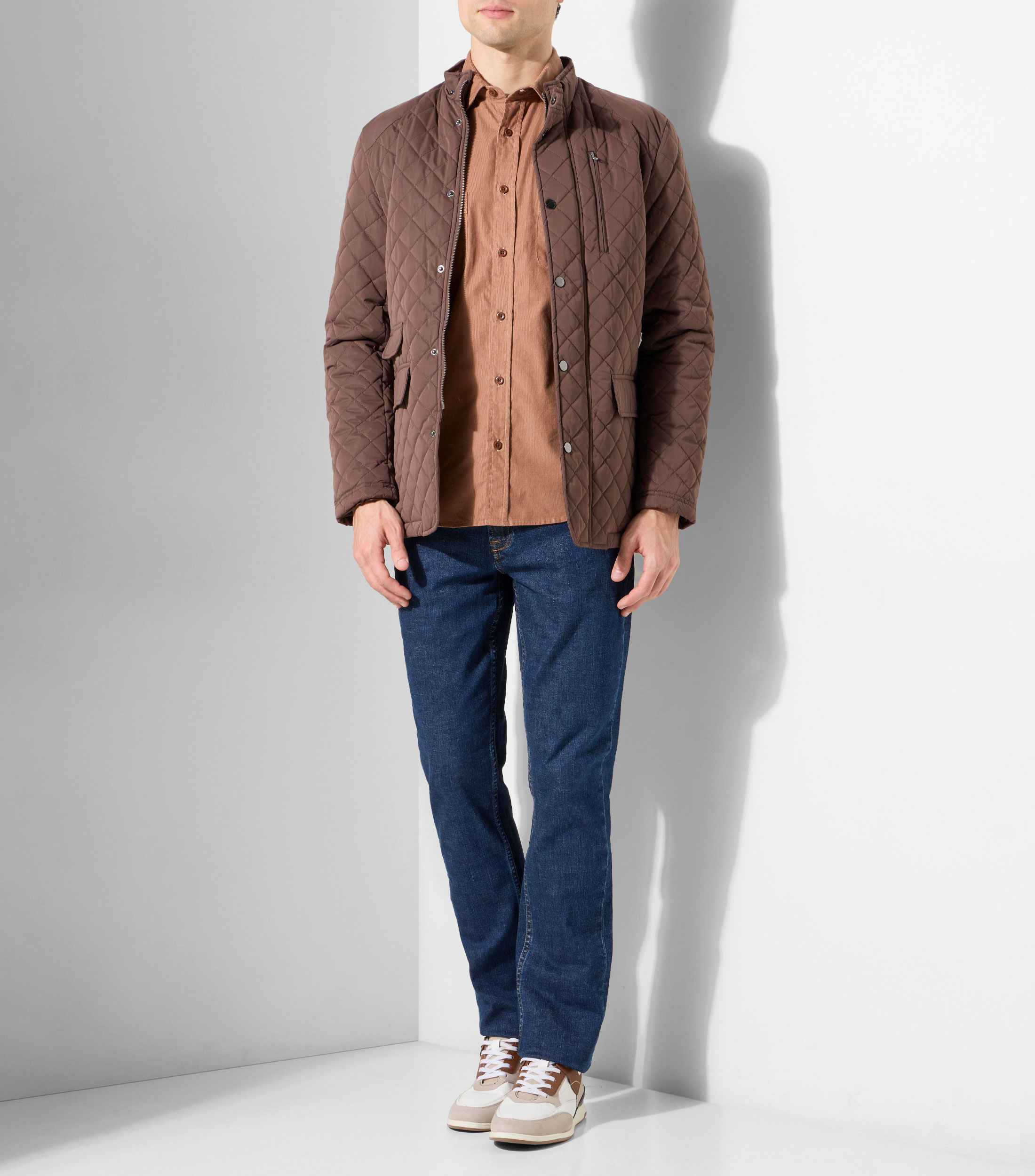 Camisa lisa manga larga Hombre